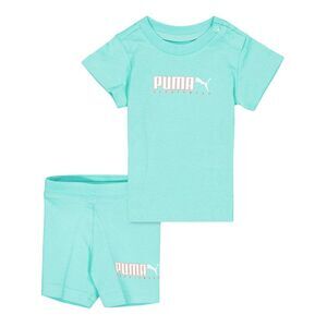 Puma Childrens/Kids Logo Cotton Top & Bottom Set Set / Aquatic